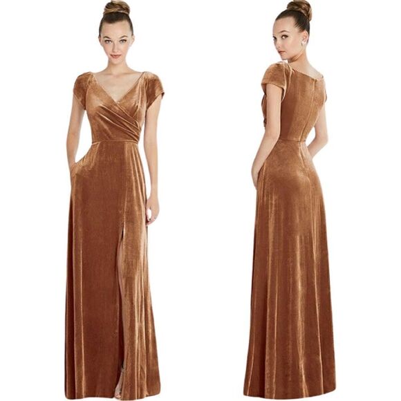 Dessy Collection Dresses & Skirts - NWTs Dessy Group Velvet Capped Sleeve Dress Size XS